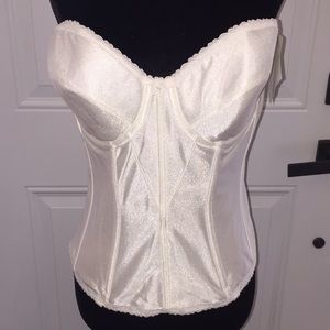 Carnival 424 Full Figure Satin Torsolette Strapless Bra Size 38C